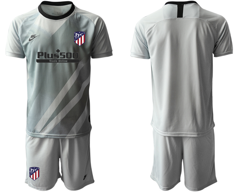 Men 2020-2021 club Atletico Madrid grey goalkeeper blank Soccer Jerseys1